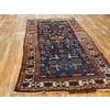 Textile 1900s Royal Blue Geometric Antique Caucasian Rug 4' 6" X 9' 8" Handknotted Wool Carpet For Sale - Image 7 of 7