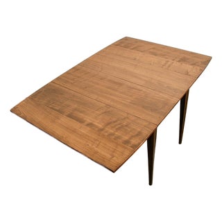Mid Century Modern Dining Table Broyhill Walnut Drop Leaf X2 Rectangular MCM For Sale