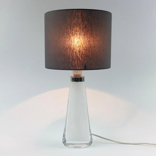 1960s Scandinavian Glass Table Lamp by Carl Fagerlund for Orrefors, Sweden, 1960s For Sale - Image 5 of 13