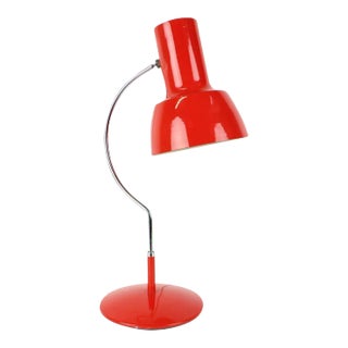 Mid-Century Red Table Lamp by Josef Hůrka for Napako, 1970s For Sale