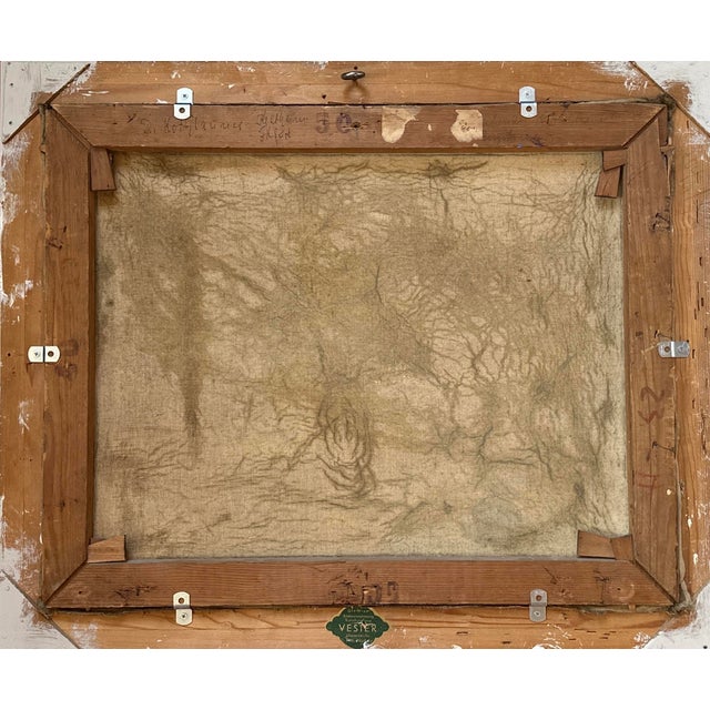 Wilhelm Hempfing, Cherry Blossoms on Bergstraße, 1890s, Oil Painting on Canvas, Framed For Sale - Image 6 of 7