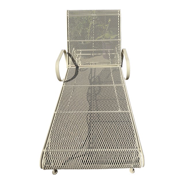 Vintage Woodard Chaise Lounge Chairs in Chantilly Rose Pattern, Attributed For Sale