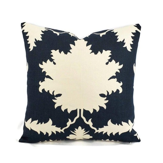 Persian F. Schumacher Garden of Persia in Bleu Marine Pillow Cover - 20" X 20" For Sale - Image 9 of 9