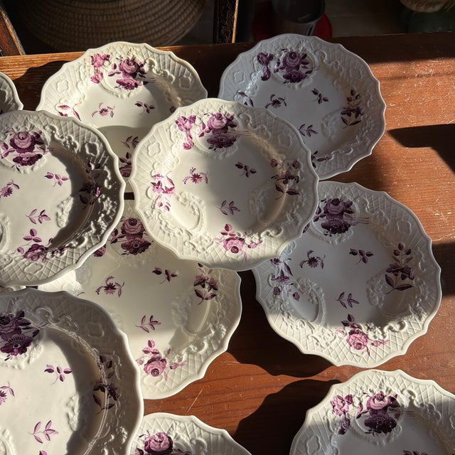 Set of 21 Antique Job Ridgway Cauldon Place Dessert Plates, Pattern B1154, Circa 1808-1814 For Sale - Image 10 of 12