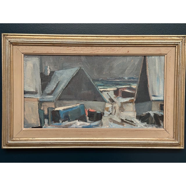 Carl Berndtsson, Abstract Landscape, 1960s, Oil on Canvas, Framed For Sale - Image 10 of 18