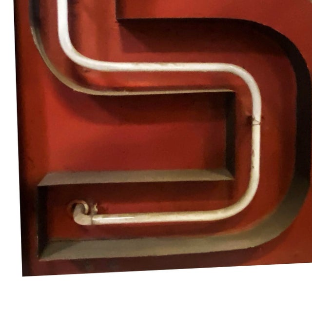 Art Deco Large Vintage Neon Marquee Letter "S" From Pan-Pacific Auditorium For Sale - Image 3 of 6