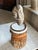 Surrealist Carved Stone Face Sculpture Steel Base Tribal Style Raw Wood Pedestal For Sale - Image 4 of 17