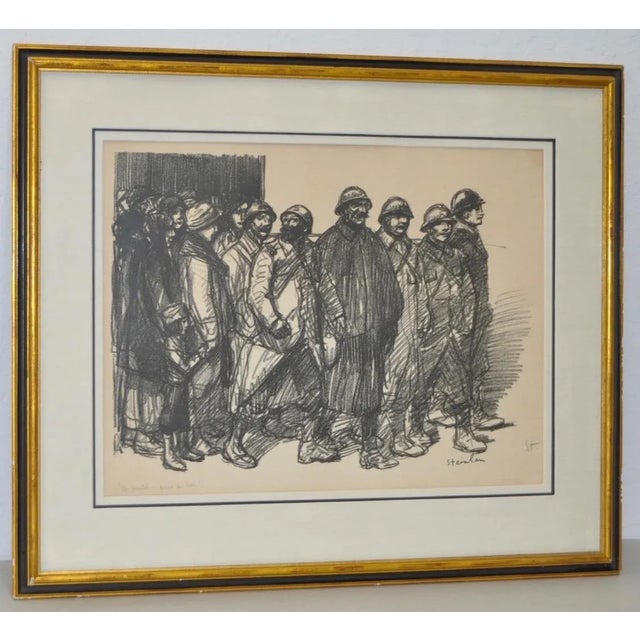 Theophile Alexandre Steinlen "A bientôt pour bon!" Lithograph c.1915 For Sale - Image 4 of 4