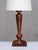 French Art Deco Tall Sculptural Table Lamp in Turned Oak with Ivory Shade, 1920s For Sale - Image 3 of 13