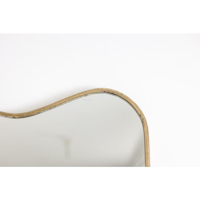1980s Vintage Mirror with Gilded Brass Frame, 1980s For Sale - Image 5 of 9