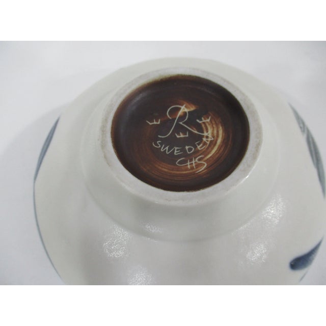 Rostrand Stoneware Fish Motif Bowl by c.h. Stalhane Sweden For Sale - Image 10 of 11