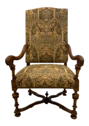 Louis XIV Carved Walnut Fauteuil a La Reine