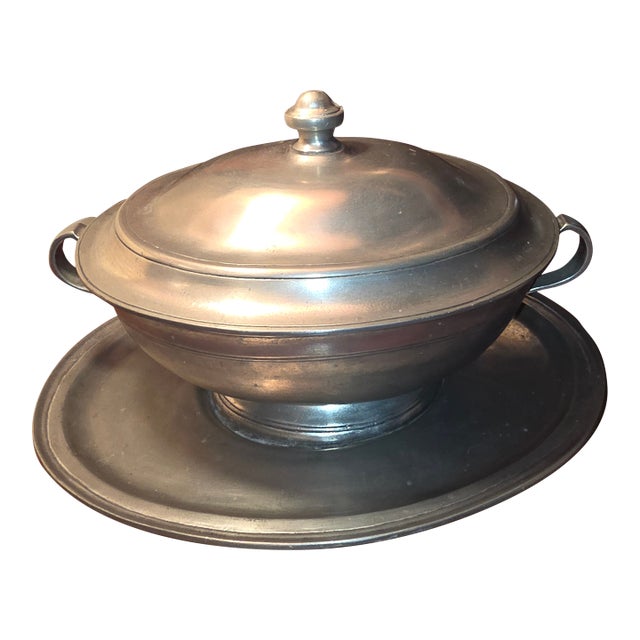 Italian Cosi Tabellini Pewter Tureen Set For Sale