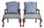 Kittinger Chippendale Carved Mahogany Open Arm Library Chairs | Pair For Sale