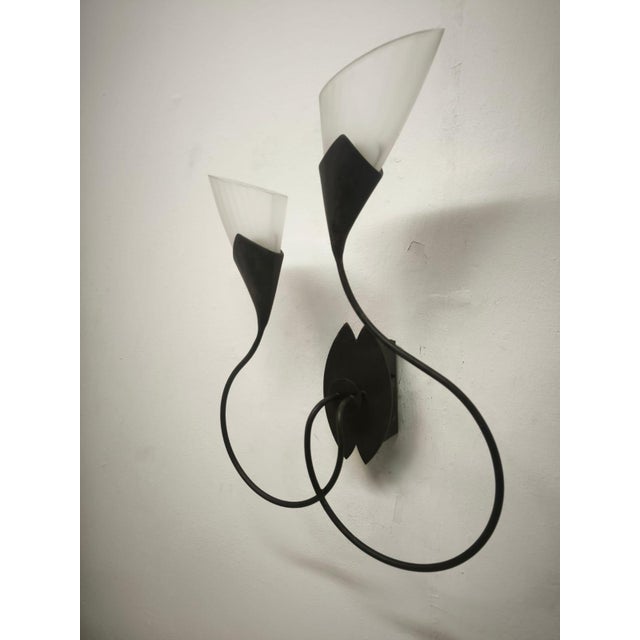 2-Light Wall Lamp by Lamp International, 1990s, in Very Good conditions. Designed 1990 to 1999 This piece has an...