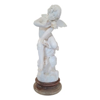 Giuseppe Gambogi, Putto with Butterfly, 1890s, Alabaster For Sale