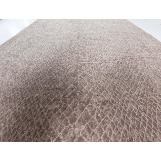 Contemporary Snake Design Handmade Wool Rug by Doris Leslie Blau For Sale In New York - Image 6 of 8