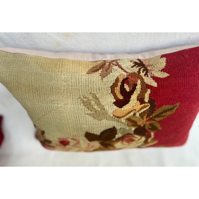 Pillow With 19th Century Aubusson Tapestry For Sale - Image 4 of 6
