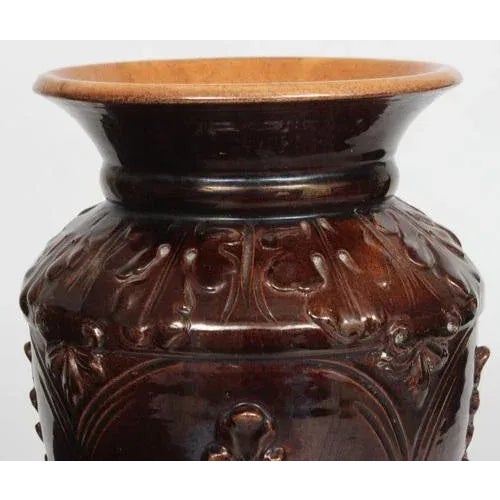 Ceramic Vase with Folk Motif For Sale - Image 5 of 12