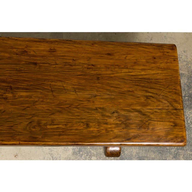Antique French Monastery Fruitwood Farmhouse Dining Table For Sale In New York - Image 6 of 14
