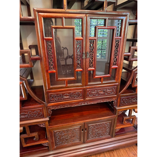 Asymmetrical Multi-Tiered Curio Cabinet / Display Hutch: For Sale In Los Angeles - Image 6 of 9