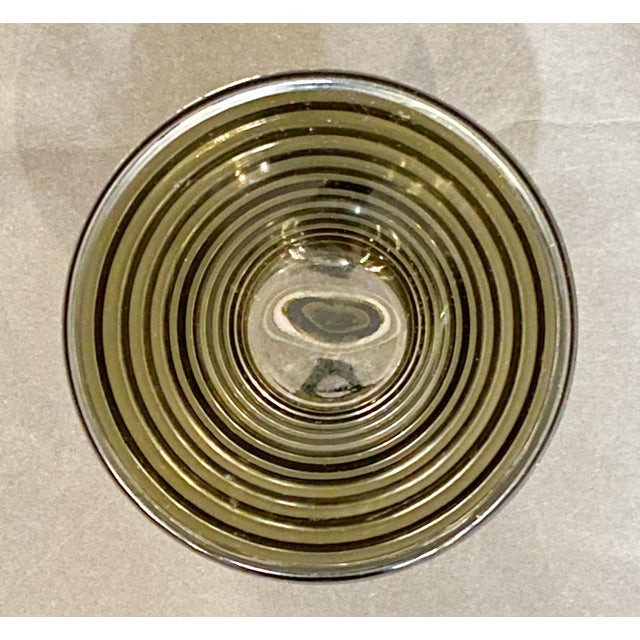 Art Deco Vases of Ribbed Smoked Glass and Chrome - From France (Two Available) For Sale - Image 14 of 15