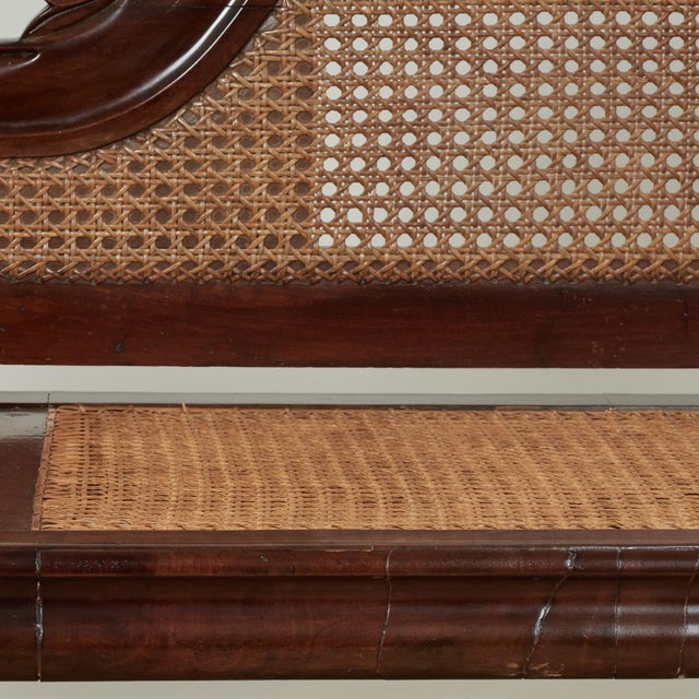 Antique British Colonial Caned Chaise Lounge For Sale - Image 10 of 12