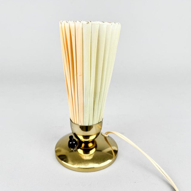 Mid-Century Brass Table Lamp by Rausendorf Bautzen, Germany, 1960s For Sale - Image 11 of 12