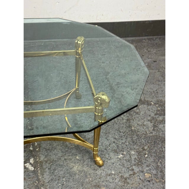 Drexel Furniture Connoisseur Collection Brass Coffee Table, Circa 1987 For Sale - Image 11 of 12