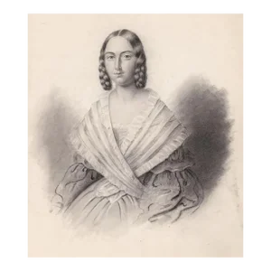 Antique Portrait Drawing of a Lady