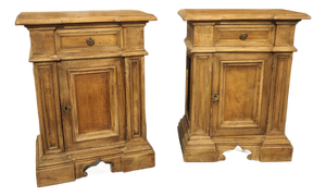 Pair of 19th Century Tuscan Walnut Nightstands