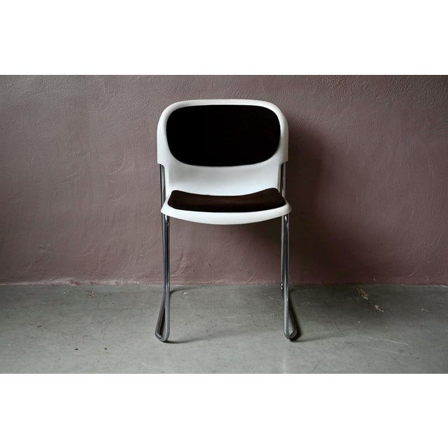 Space Age Model SM400K Chairs in Plastic and Chrome by Gerd Lange for Drabert, West Germany, 1980s, Set of 6 For Sale - Image 4 of 15