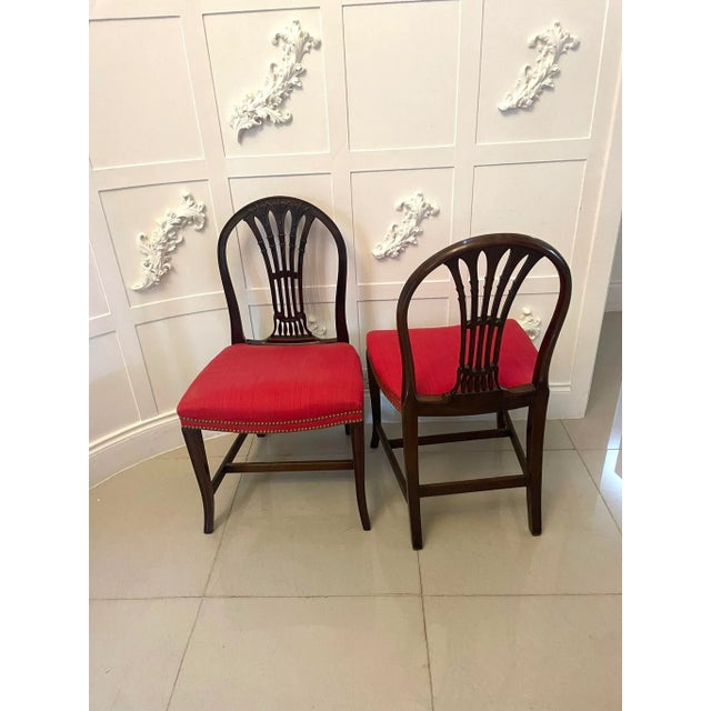 Victorian Carved Mahogany Dining Chairs, 1880s, Set of 4 For Sale - Image 4 of 12