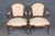 French 1940's Pair French Louis XV Style Carved Armchairs For Sale - Image 3 of 13
