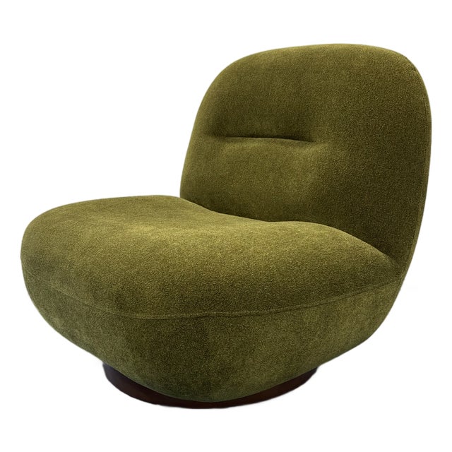 Modern Cloud Swivel Chair Sage Green For Sale