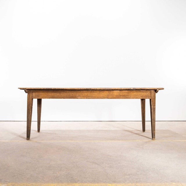 French Scrubbed Top Preparation Dining Table, 1950s For Sale - Image 3 of 8