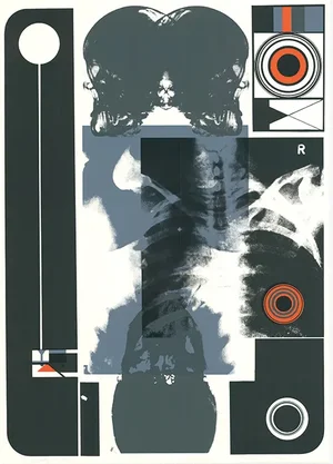 1971 "Spielkarte" German Abstract Modernist Limited Edition Silkscreen Signed Kraus