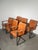 Vintage Cognac Leather Cantilever Armchairs, Set of 6 For Sale - Image 6 of 7