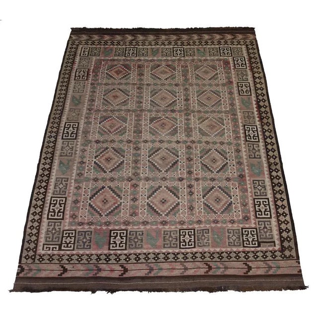 Afghan Kilim Rug, 1980s For Sale - Image 12 of 12