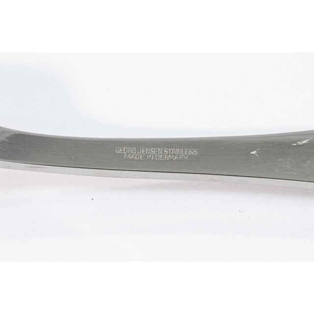 1920s Georg Jensen Serving Set Knife / Forks + Gense Pair of Teapots Stainless - 5 pcs For Sale - Image 9 of 11