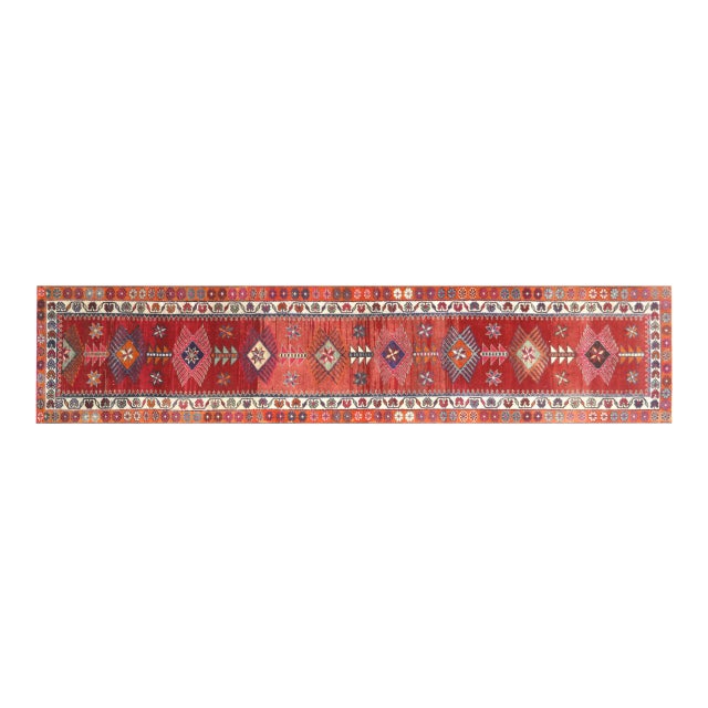 1960s Turkish Oushak Runner For Sale