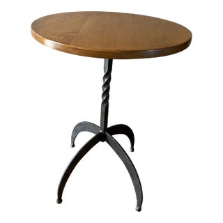 1990s Ethan Allen Solid Maple Small Side Table For Sale
