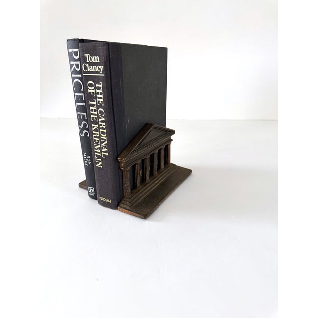 Cast Iron Architectural Greek Temple Parthenon Bookends / Decor For Sale - Image 10 of 14