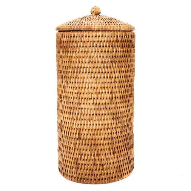 Artifacts Rattan Double Toilet Roll Holder in Honey Brown For Sale - Image 9 of 9