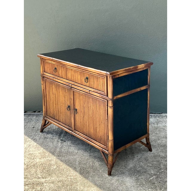 Brown Vintage Baker Milling Road Pencil Reed Sideboard For Sale - Image 8 of 12