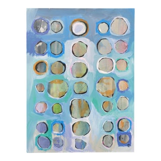 All the Phases of the Moon Modern Abstract Painting on Canvas by P. L. Bradbury For Sale