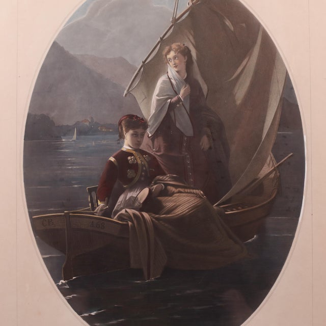 Victorian Le Lac Mezzotint Engraving After Constant Joseph Brochart by Pierre Cottin 1869 Goupil For Sale - Image 3 of 14