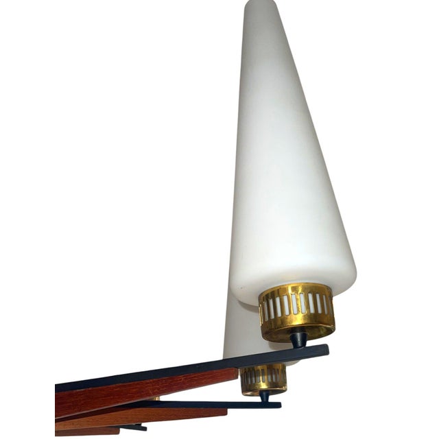 1950s 1950s Uplight Chandelier Designed by Stilnovo. Italy For Sale - Image 5 of 7