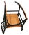 Vintage Old Hickory style barrel form rocking chair, having a dowel wood frame with a newly replaced woven cane seat and...