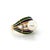 Metal Mikimoto Pearl Diamond Enamel 18k Gold Dome Ring - Size 5 For Sale - Image 7 of 7